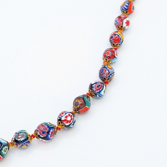 Vintage 18" Venetian Millefiori Bead Necklace - Picture 7 of 8